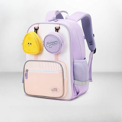 Sacs à dos d'école pour enfants, Garçons et Filles pour Élèves du Primaire, Dossier et Réduction de la Charge, Sacs à dos légers et imperméables pour enfants white