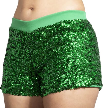 Hotpants pailletten groen - Maat 34 t/m 38 - Toppers 2025