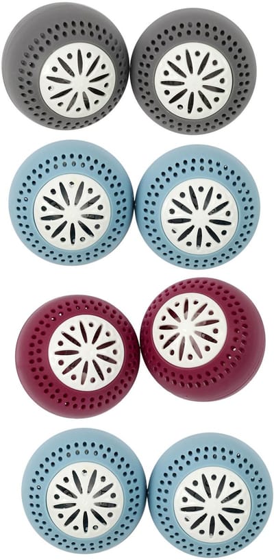 Cook Concept Ani-geur ballen / vershoudballen voor koelkast - 8x stuks - geurverwijderaar - voorkomt nare geurtjes