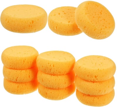 12 stuks ronde sponzen, schilderspons, reinigingsspons, kunstspons, sponskwast, zeer elastische zeepsponzen, kleisponzen voor keramiek, keuken, schoenen, schilderen, handwerk