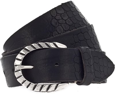 b.belt Riem Sofia Ledergürtel W100 Black Zwart
