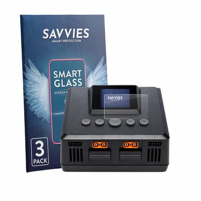 3 Stuks Savvies Screenprotector - geschikt voor Spektrum Smart Charger S250 - beschermfolie glas transparant