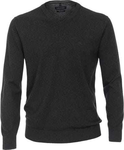 CASAMODA Pullover Antraciet - Maat S - Heren - Pullovers