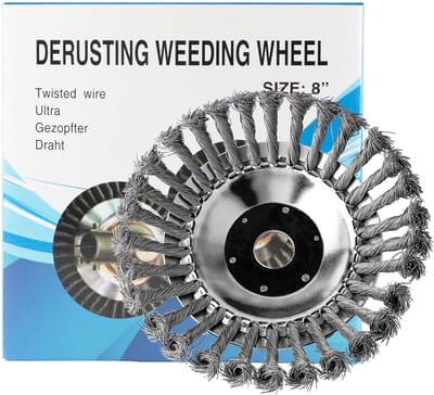 Professionele Onkruidborstel voor Bosmaaier - 200 x 25.4 mm - Draadborstel - Onkruidborstel - Accessoires - 30 Strengen Stalen Draad - Conisch