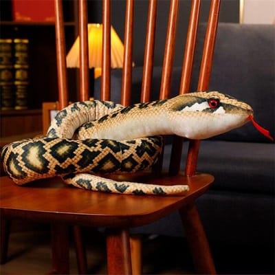 170cm /210cm gigantische slangen pluchen speelgoed simulatie lange gouden python gevulde slang pluche voor kinderen jongens huisdecoratie 170cm