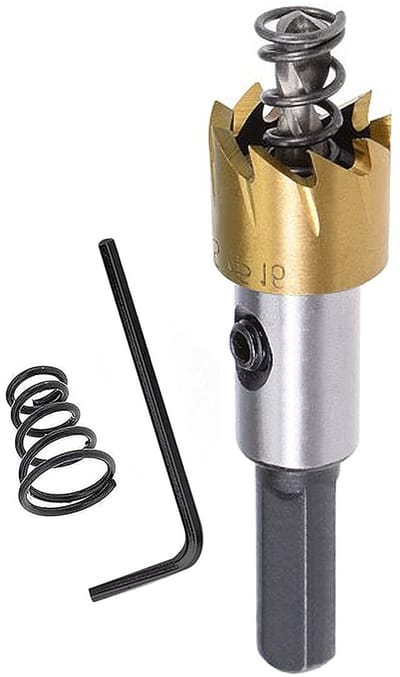 Hoge snelheid boorzaag met carbide tanden, titanium gecoat voor staal en metaal, 16 mm diameter, duurzaam en efficiënt voor precisiewerk