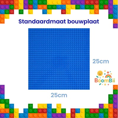 Bouwplaat blauw - geschikt voor LEGO - set van 4 bouwplaten