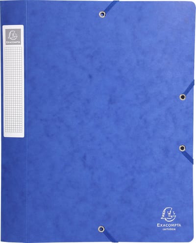 Exacompta 10x Cartobox Archiefdoos Rug 40mm - A4 (vlak geleverd) - Blauw - 14005H