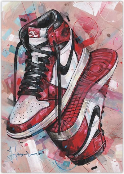 Sneaker poster upside down Chicago 29,7x42 cm (A3)
