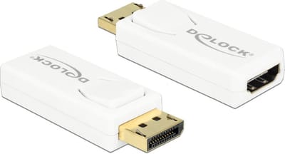 DeLOCK premium DisplayPort naar HDMI adapter - DP 1.2 / HDMI 1.4 (4K 30Hz) / wit