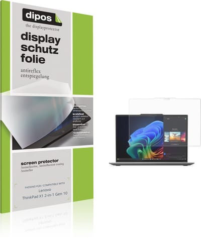 dipos – 2x Matte Beschermfolie geschikt voor Lenovo ThinkPad X1 2-in-1 Gen 10 | Krasbestendige & antireflecterende Screenprotector Ultra-Thin