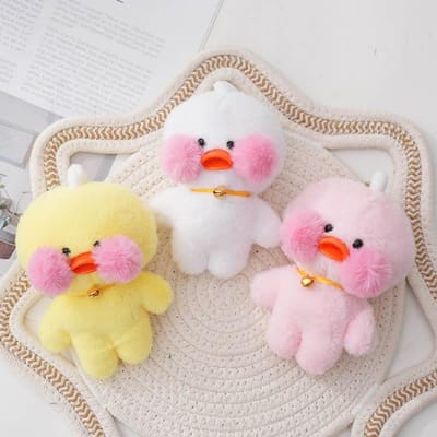 2s/lot 12cm Canard Jaune Mignon Peluches Pendentif célèbre Canard Poupée Porte-clés Sac Ornement Porte-clés Cadeaux
