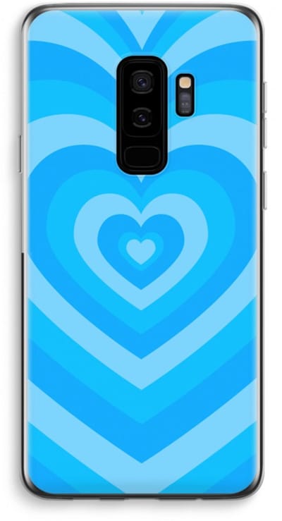 Case Company® - Hoesje geschikt voor Samsung Galaxy S9 Plus hoesje - Hart Blauw - Soft Cover Telefoonhoesje - Bescherming aan alle Kanten en Schermrand