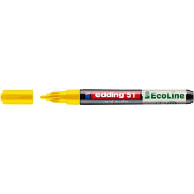 Paintmarker edding 51 EcoLine op waterbasis 1-2mm geel