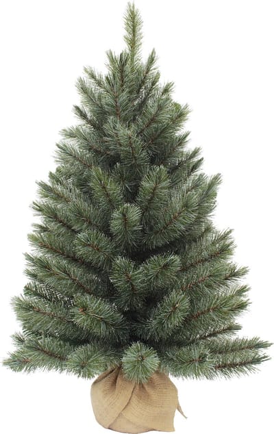 Triumph Tree Forest Frosted Kunstkerstboom H60 x D46 cm - Kunstboom in Jute Zak - Kunst Kerstboom voor Binnen - 64 Tips - Groen