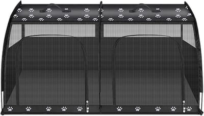 Hondenbench Reizen - Reiskennel Opvouwbaar - Veilig Vervoer - 2-in-1 Ontwerp - 100 cm Lengte - Zwart
