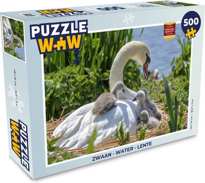 Puzzel Zwaan - Water - Lente - Legpuzzel - Puzzel 500 stukjes