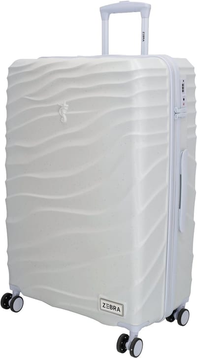 Zebra Trends Sandy Koffer - 28 Inch - Grote Reiskoffer - Gerecycled - TSA - Vakantie - Lichtgewicht - Lichtblauw
