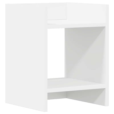 vidaXL - Plantenstand - Wit - 30 - x - 30 - x - 40 - cm - Bewerkt - hout