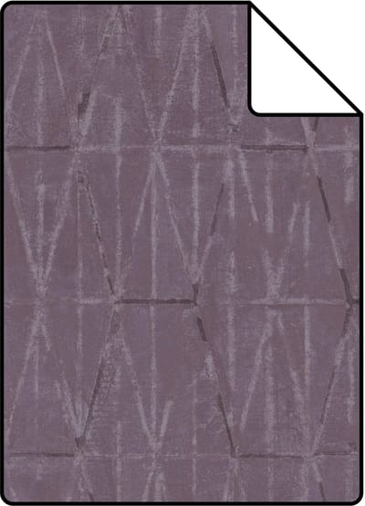 Proefstaal ESTAhome behang grafische lijnen mauve paars - 26.5 x 21 cm - 131416-S
