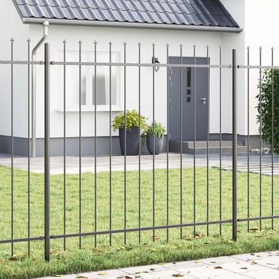 Moderne Grijze Tuinschermen Set van 4 Duurzaam Staal voor Tuinafscheiding
