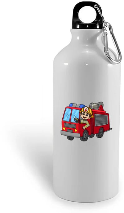 Hacebo® - Brandweerwagen waterfles - Brandweer - Brandweermannen - Hulpverlener - cadeau voor een brandweerman - firefighter - water fles - 400ML