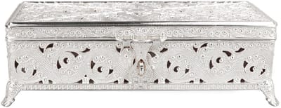 Dailygoods- Sieradendoos Vintage - Muzikale Snuisterijdoos - Rechthoekige Juwelendoos - Zacht Fluweel - Decoratieve Doos - Grote Capaciteit