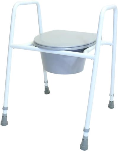 Verstelbaar Toiletframe met Zitting voor Veilig Gebruik