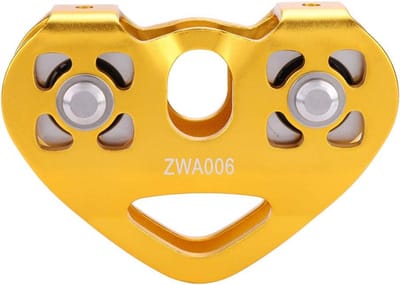 Dubbele Katrol Kabelbaan 30 KN voor 13 mm Touw RVS & Aluminium