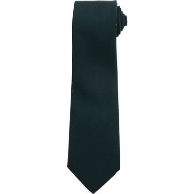 Premier Effen polyester stropdas (Fles groen)