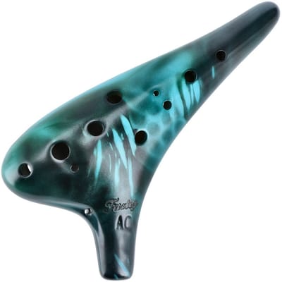 Alt-ocarina 12-gaats - incl. opbergzakje en accessoires - Fazley 11CAC12 - Blue