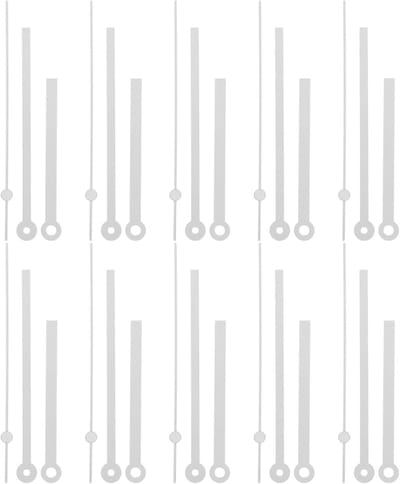 DIY Wandklok Set met 10 Sets Klok Wijzers en Bandjes - Grote Digitale Quartz Klok met LED Verlichting en Witte Metaal Accessoires