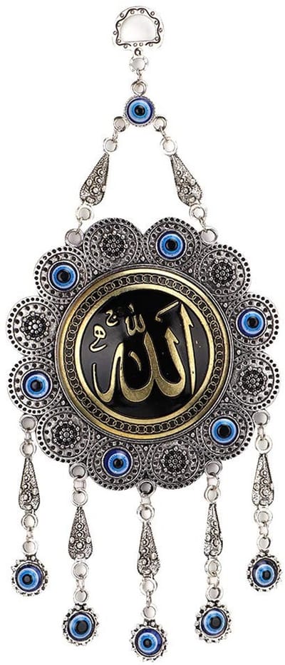 Dailygoods- Boze Oog Amulet Handgemaakt - Decoratieve Hanger - Muurbeschermer - Geluk - Duurzaam - Verpakkingsgrootte 18x10,5 cm - Geluksamulet