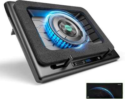 Laptop Koeler - Ventilator Stand - Intensief Gebruik - Snelle Temperatuurverlaging - Tot 21 inch - Zwart