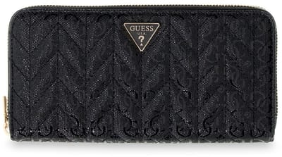 GUESS portemonnee Stacey SLG Zip Around Wallet Black zwart