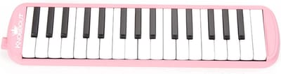 KNOBBOUT Melodica -Hoog kwaliteit koper Reed-32 toetsen-Inclusief accessoires- Professionele studie-met tas- roze-Roestvrij staal bordmateriaal-blaas piano-Kinder Muziekinstrument