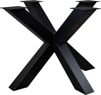 FLE - Stalen matrix zwart spinpoot 120 bij 120 cm en hoogte 72 cm (koker 8 x 8 cm)