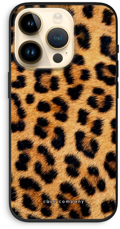 Case Company® - Hoesje geschikt voor iPhone 14 Pro hoesje - Luipaard - Biologisch Afbreekbaar Telefoonhoesje - Bescherming alle Kanten en Schermrand