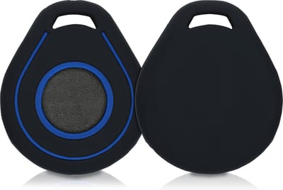 kwmobile Key Fob Cover for Harley Davidson Motorcycle Key Cover - Silicone Protective Case in Black / Blue - Soft Motorcycle Key Shell
