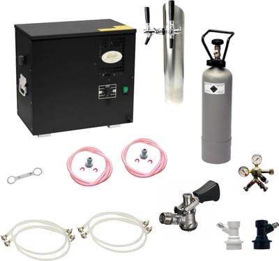Ensemble complet - Tireuse a biere - AS-40 machine a biere, sous le comptoir, 2 lignes, 40 l/h, KEG:Type D, KEG 2:NC adaptateur