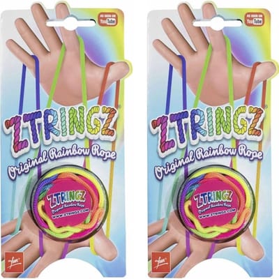 Fun ZTRINGZ Regenboog Touw - Vingertouw voor de mooiste figuren - 2 pakjes