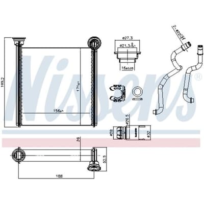 Warmtewisselaar, interieur verwarming NISSENS 707388