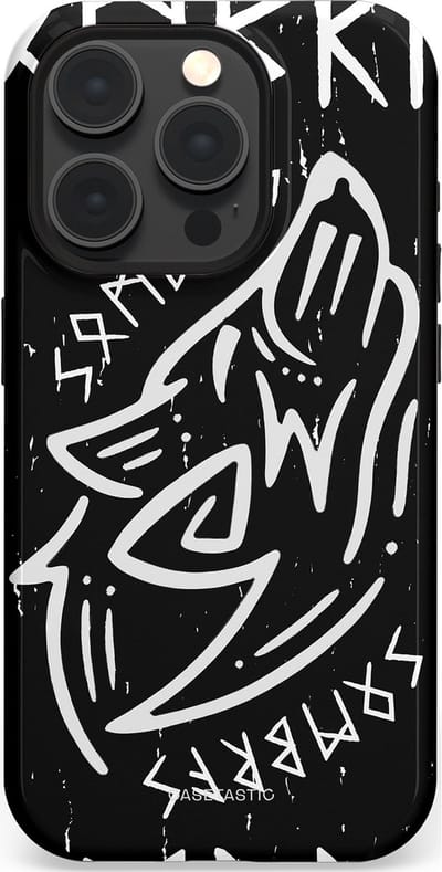 Casetastic Hoesje Geschikt voor Apple iPhone 15 Pro Magsafe - Stijlvolle Beschermende Duo-layer Case - Wolvenkreet