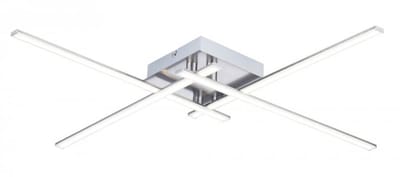 Kosilum - Yuna - Plafondlamp - Zilver/Chroom - Metaal en PVC