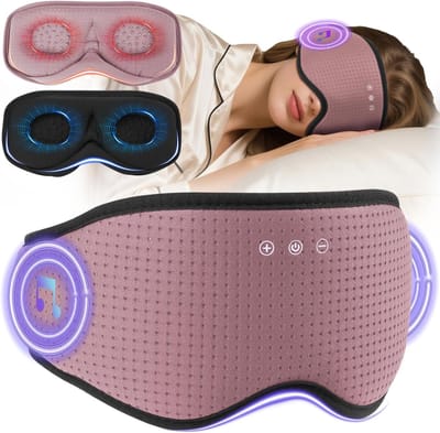 Bluetooth Slaapmasker met Hoofdtelefoon en 3D Voorgevormde Cups voor Comfortabel Slapen, Ideaal voor Reizen en Meditatie, Geschikt voor Zijslapers en Dames en Heren