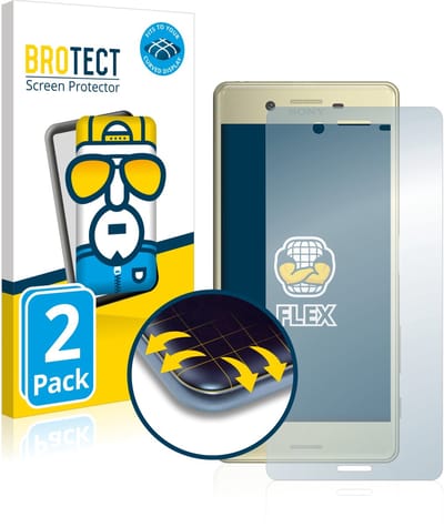 BROTECT - Screenprotector voor Sony Xperia X - Folie Beschermfolie transparant volledig dekking - 2 Stuks