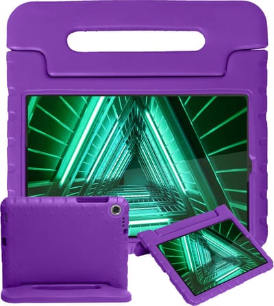 Hoesje - Geschikt voor Lenovo Tab M10 FHD Plus (2e / 2nd Generatie) - Kinderhoes Shockproof Bumper - Kidsproof Case - Tablethoes - Kinder Hoes Cover - Paars