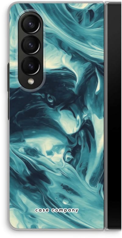 Case Company® - Hoesje geschikt voor Samsung Galaxy Z Fold4 hoesje - Dreaming About Whales - Soft Cover Telefoonhoesje - Bescherming aan alle Kanten en Schermrand