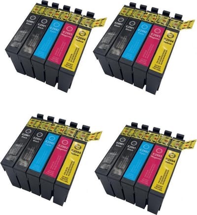 KATRIZ® huismerk inkt voor Epson 8x T2991XL BK  + 4x T2992XL C +4x T2993XL M + 4x T2994XL Y |(20stuks) - Met chip