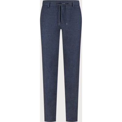Blue Industry De chino met ruitmotief |